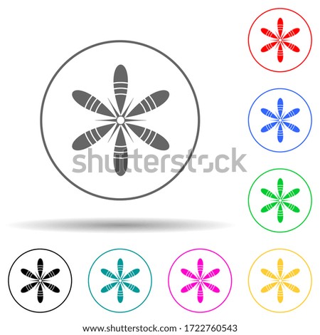 flower multi color style icon. Simple glyph, flat Illustration of flower icons for ui and ux, website or mobile application