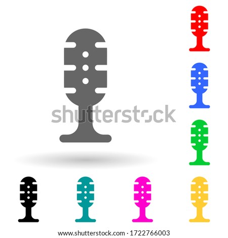 microphone multi color style icon. Simple glyph, flat illustration of electro icons for ui and ux, website or mobile application