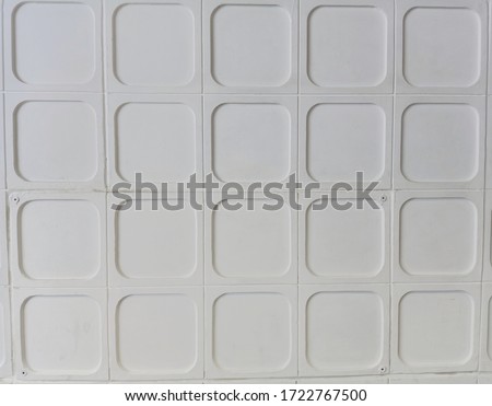 Wall texture design and decoration white geometric shape.