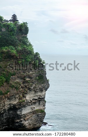 A view of a cliff in Bali Indonesia