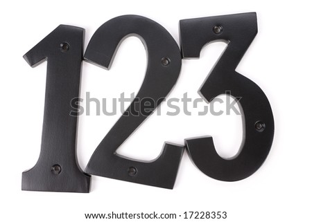 number 1 2 3 with white background
