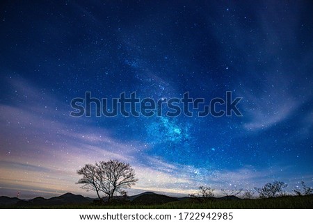 
The Milky Way in the night sky seen in South Korea