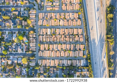 Silicon Valley Suburb from Above