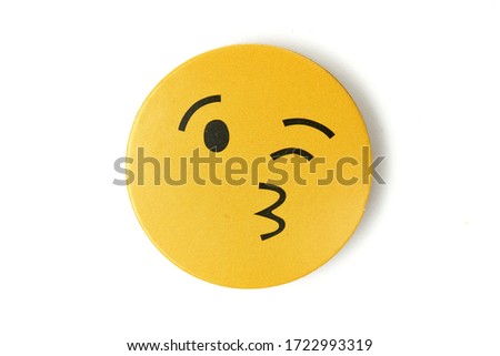   Yellow emoticons expressing emotions on a white background                             