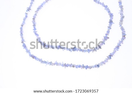 Quartz enhanced color lavender tone nugget bead necklace