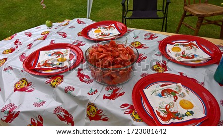 Crayfish evening tradiotional Swedish festival