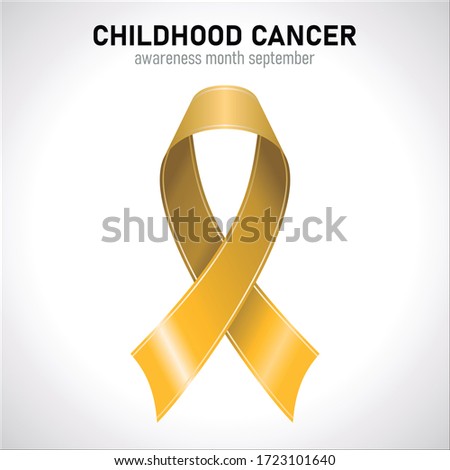 Childhood Cancer Gold Ribbon Vector