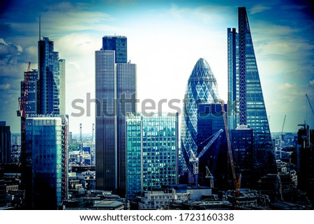 Skyscrapers in London HDR, UK