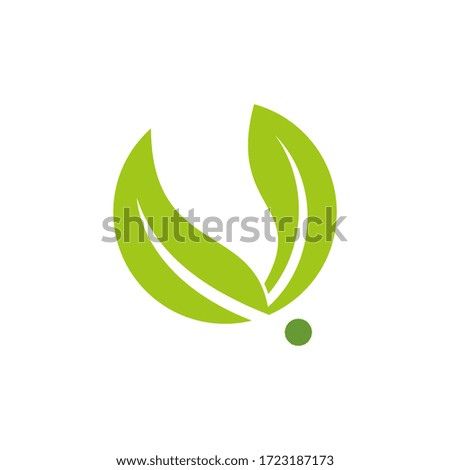 this is a leaf for nature logo template