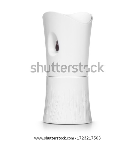 Air Freshener, household object in white color isolated whit shadow and small reflection Royalty-Free Stock Photo #1723217503