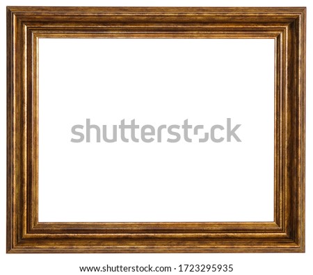 Bronze frame. Isolated object on a white background.