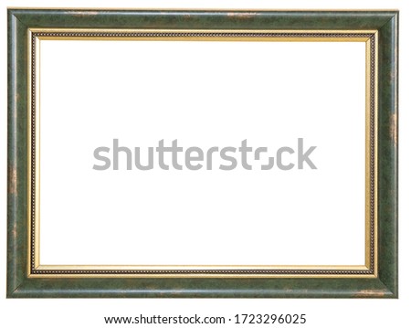 Green frame. Isolated object on a white background.