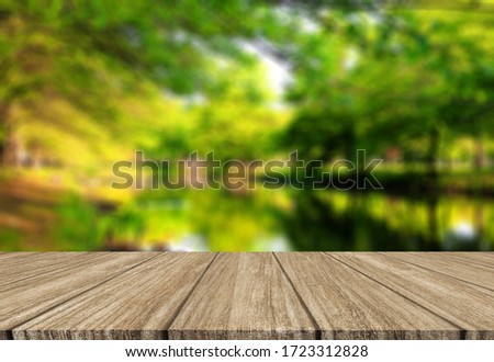 Table Top And Blur Nature For The Background
