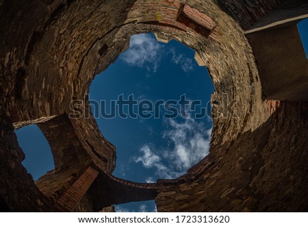  Round Sky and ruin frame Royalty-Free Stock Photo #1723313620