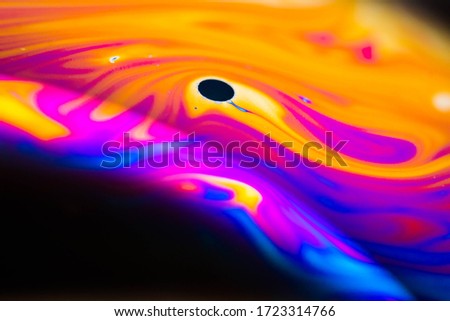 Soap bubble looks like another galaxy Royalty-Free Stock Photo #1723314766