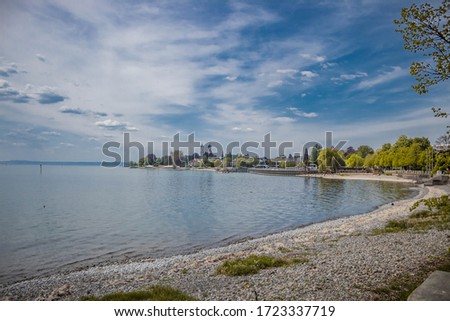 Promenade on Lake Constance in spring Royalty-Free Stock Photo #1723337719