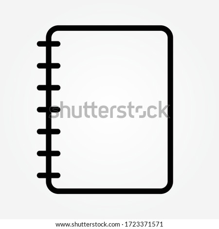 outline Notebook icon vector illustration