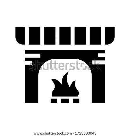 fireplace icon or logo isolated sign symbol vector illustration - high quality black style vector icons
