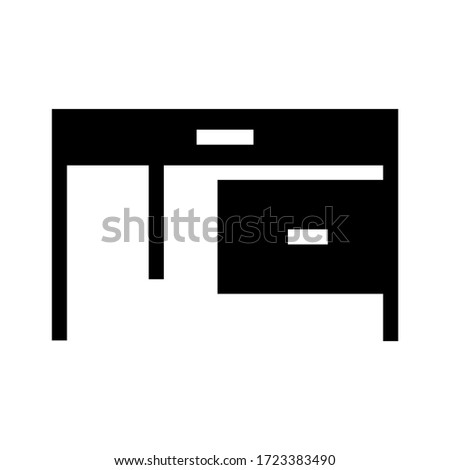 desk icon or logo isolated sign symbol vector illustration - high quality black style vector icons
