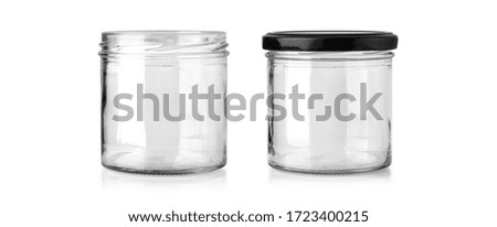 glass jar isolated on white background with clipping path