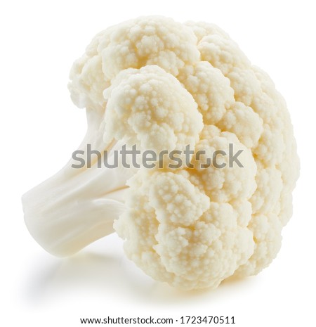 Cauliflower clipping path. Organic fresh cauliflower isolated on white. Full depth of field Royalty-Free Stock Photo #1723470511