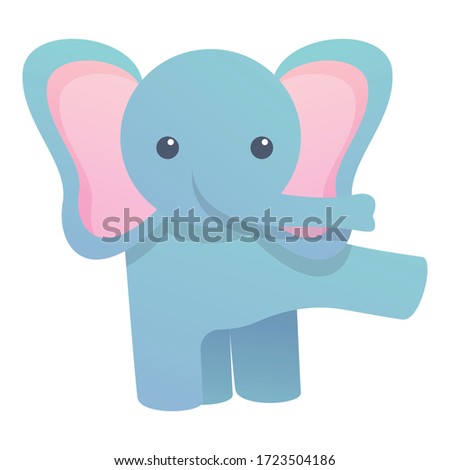 Dancing elephant icon. Cartoon of dancing elephant vector icon for web design isolated on white background