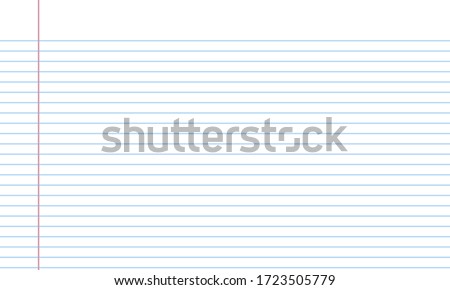 Blank white worksheet exercise book and back to school vector design. Royalty-Free Stock Photo #1723505779
