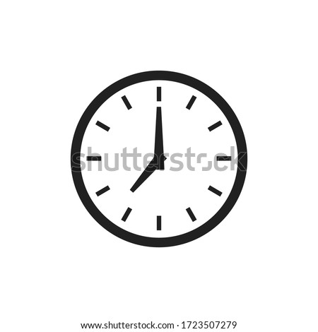 Time clock isolated icon for wab design. Simple vector illustration Royalty-Free Stock Photo #1723507279