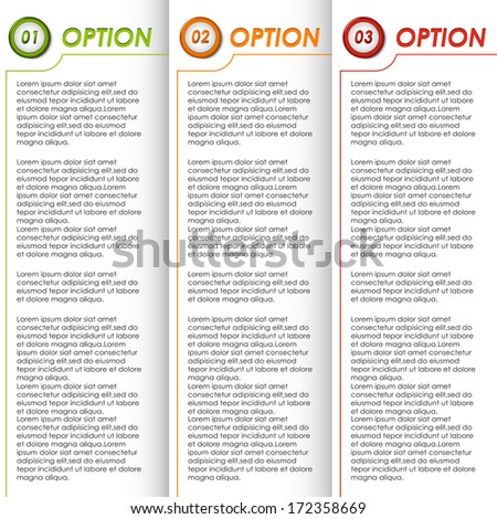 Colored options brochure background