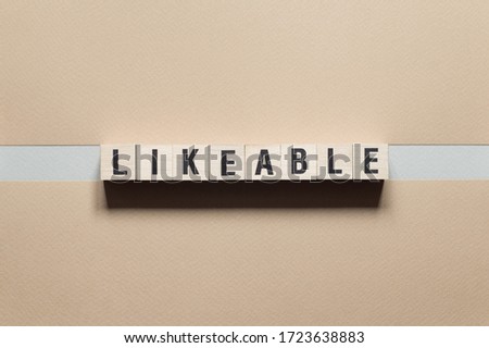 Likeable word concept on cubes