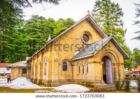 St. John's Church situated near Gandhi chowk at Dalhousie, Himachal Pradesh, India. Royalty-Free Stock Photo #1723703083