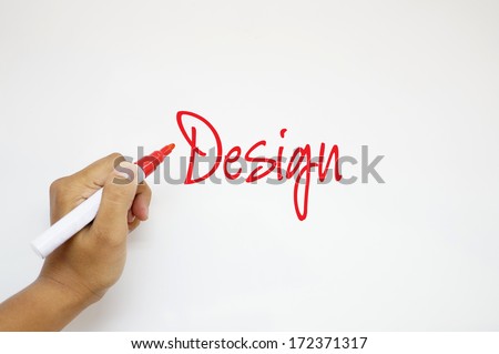 Design sign on whiteboard