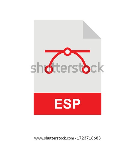 ESP format file vector icon