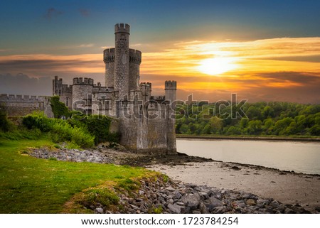 Blackrock Castle and observarory in Cork at sunset, Ireland Royalty-Free Stock Photo #1723784254