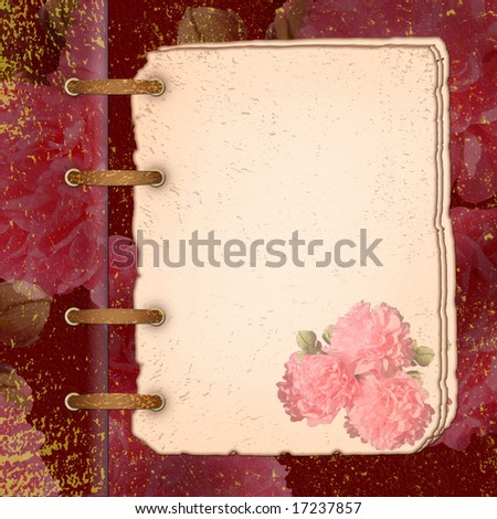 Framework for a photo or congratulation. Abstract floral background.