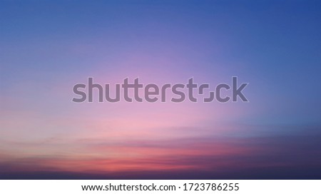 blue and rosy evening sunset Royalty-Free Stock Photo #1723786255