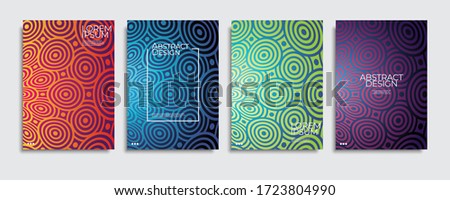 Brochure cover templates set. Minimal colorful gradient abstract cover background. A4 eps10 vector.