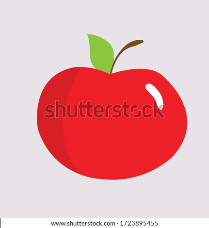 Vector Illustration of Red Apple Fruit
