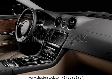 
interior of a modern car Royalty-Free Stock Photo #1723921984