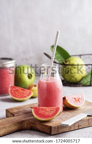 Fresh guava juice in the morning