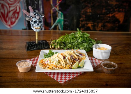 Traditional Mexican street tacos with fresh ingredients