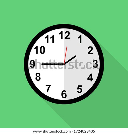 Classic clock icon, Quarter to two o'clock