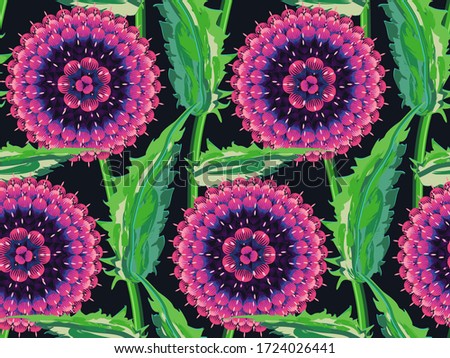 Abstract image flowers. Seamless vector, easy to change color. This pattern is suitable for fabrics, t-shirts, gift wrapping, postcards and other printing surfaces.