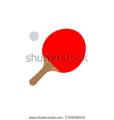 Vector flat cartoon colored ping pong table tennis sport icon isolated on white background