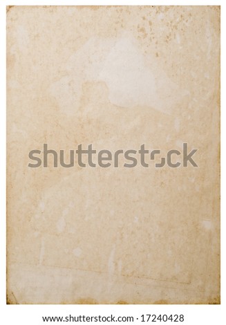old paper great as a background isolated on white