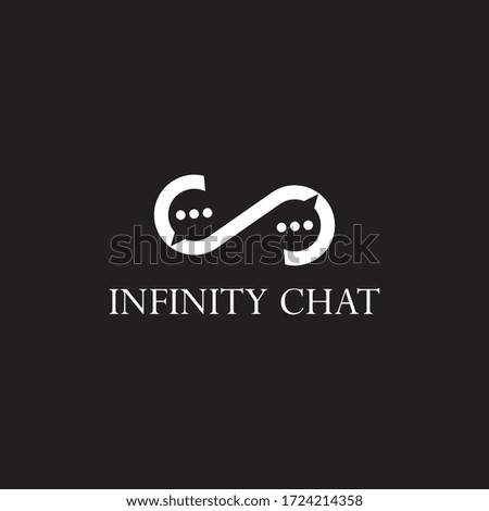 Infinity chat logo template vector icon design