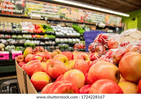 Grocery market place with fresh fruit & vegetables