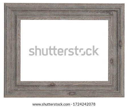 Brown frame. Isolated object on a white background.