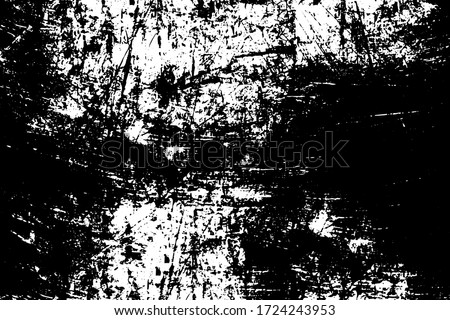 Grunge black and white texture. Pattern of an old worn surface. Dirty city background