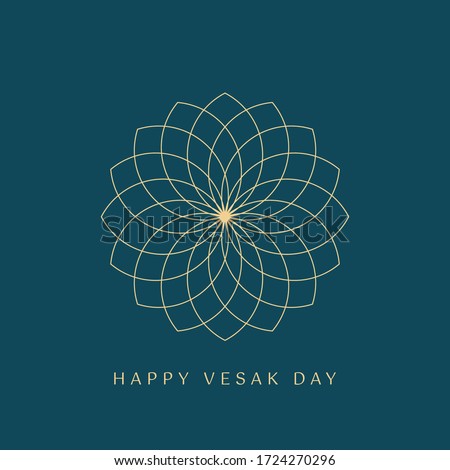 A Greeting Design About Happy Vesak Day or Buddha Purnima . Vesak is a holiday traditionally observed by Buddhists and some Hindus in South and Southeast Asia Royalty-Free Stock Photo #1724270296